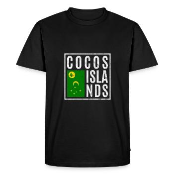 Cocos Islands - Men's Premium Organic T-Shirt - black - Front - Nico (187cm)