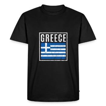 Grèce - T-shirt Premium bio Homme - noir - Devant - Nico (187cm)