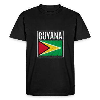 Guyana - Men's Premium Organic T-Shirt - black - Front - Nico (187cm)