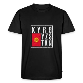 Kyrgyzstan - Men's Premium Organic T-Shirt - black - Front - Nico (187cm)