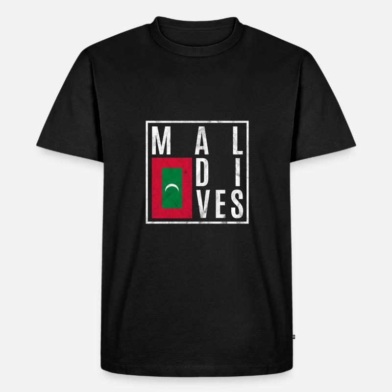 Malediven - Männer Premium Bio T-Shirt - Schwarz