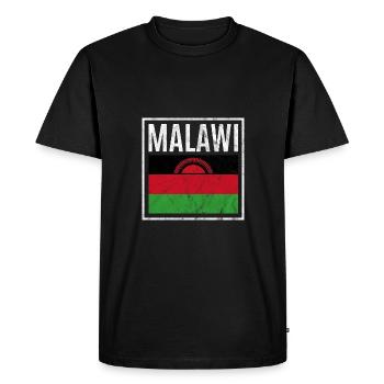 Malawi - T-shirt Premium bio Homme - noir - Devant - Nico (187cm)