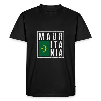 Mauritania - Men's Premium Organic T-Shirt - black - Front - Nico (187cm)