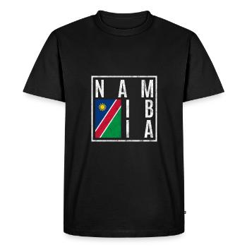 Namibie - T-shirt Premium bio Homme - noir - Devant - Nico (187cm)