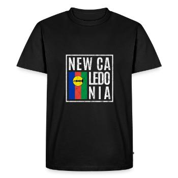 New Caledonia - Men's Premium Organic T-Shirt - black - Front - Nico (187cm)