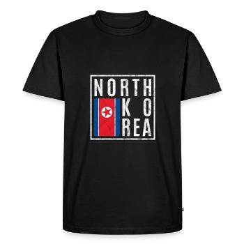 North Korea - Men's Premium Organic T-Shirt - black - Front - Nico (187cm)