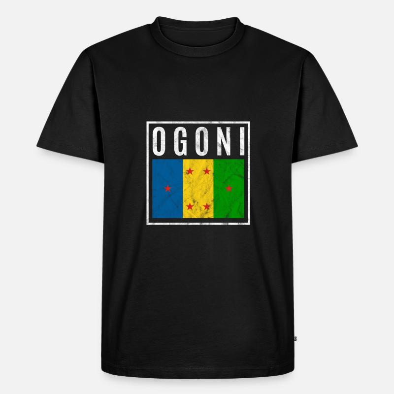 Ogoni - Männer Premium Bio T-Shirt - Schwarz