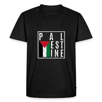 Palestine - T-shirt Premium bio Homme - noir - Devant - Nico (187cm)
