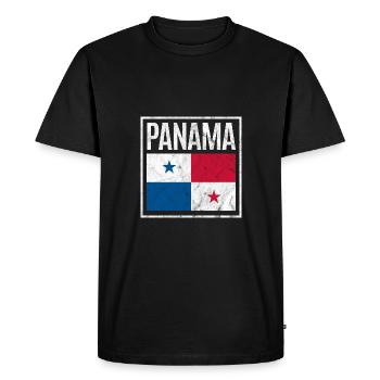 Panama - Men's Premium Organic T-Shirt - black - Front - Nico (187cm)