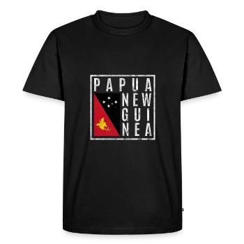 Papouasie-Nouvelle-Guinée - T-shirt Premium bio Homme - noir - Devant - Nico (187cm)