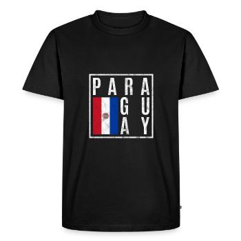 Paraguay - Men's Premium Organic T-Shirt - black - Front - Nico (187cm)