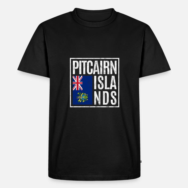 Pitcairninseln - Männer Premium Bio T-Shirt - Schwarz