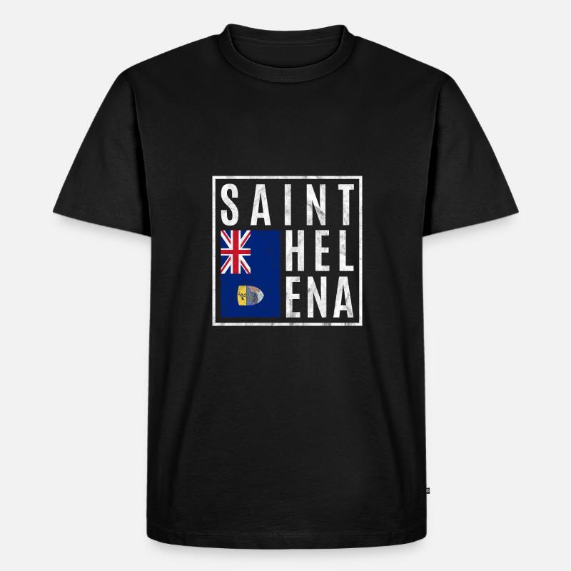 St. Helena - Männer Premium Bio T-Shirt - Schwarz