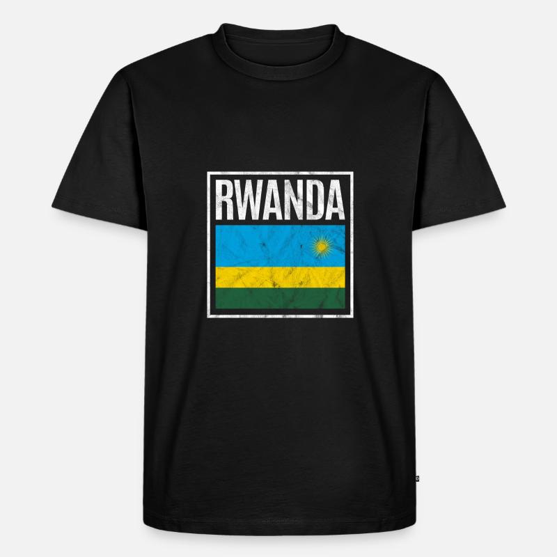 Ruanda - Männer Premium Bio T-Shirt - Schwarz