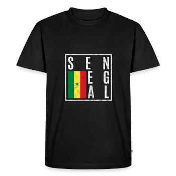 Sénégal - T-shirt Premium bio Homme - noir - Devant - Nico (187cm)