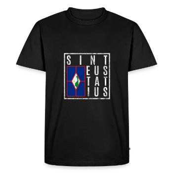 Sint Eustatius - Men's Premium Organic T-Shirt - black - Front - Nico (187cm)