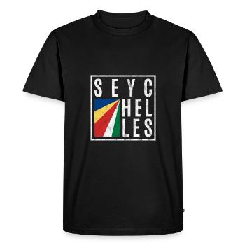 Seychelles - T-shirt Premium bio Homme - noir - Devant - Nico (187cm)