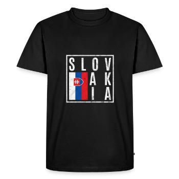 Slovaquie - T-shirt Premium bio Homme - noir - Devant - Nico (187cm)