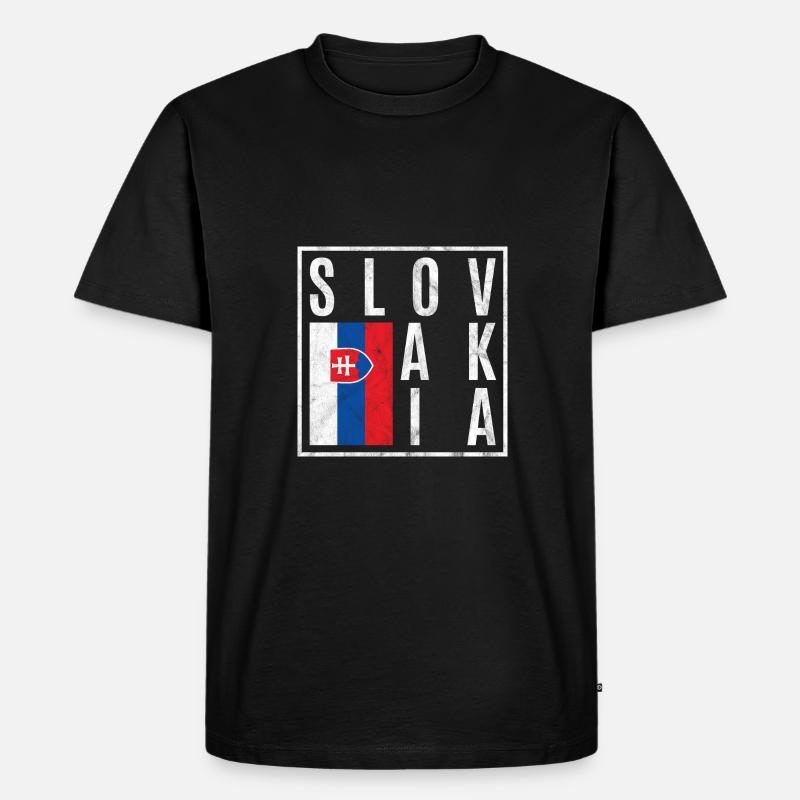 Slowakei - Männer Premium Bio T-Shirt - Schwarz