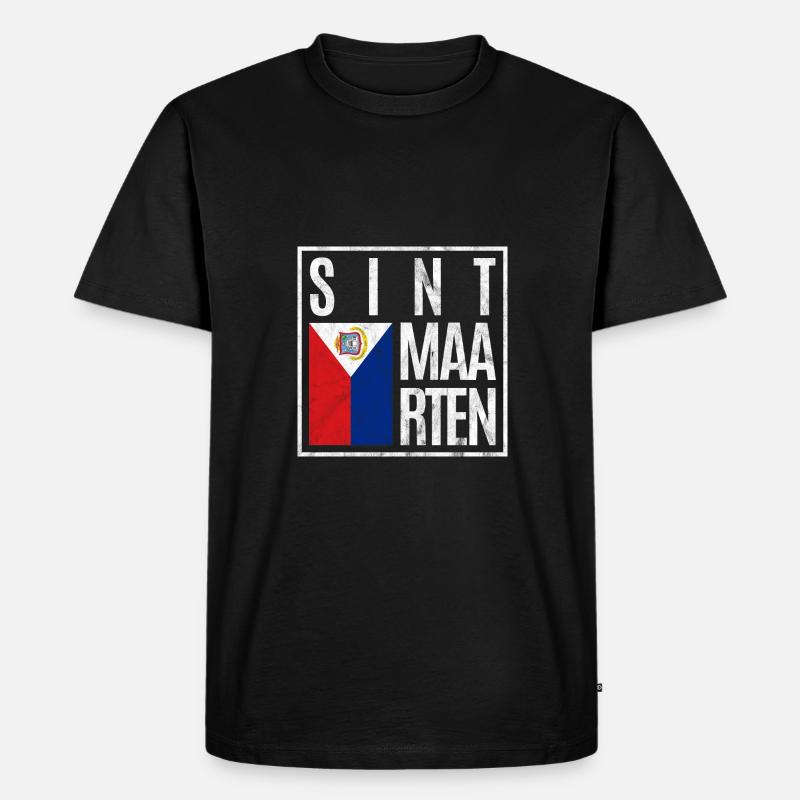 Sint Maarten - Männer Premium Bio T-Shirt - Schwarz