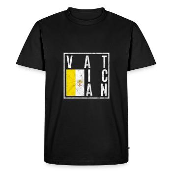Vatican - T-shirt Premium bio Homme - noir - Devant - Nico (187cm)