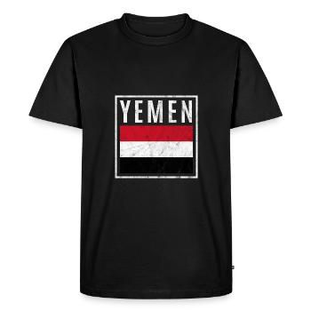 Yémen - T-shirt Premium bio Homme - noir - Devant - Nico (187cm)
