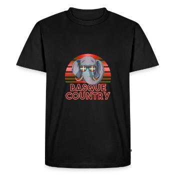 Pays basque - T-shirt Premium bio Homme - noir - Devant - Nico (187cm)
