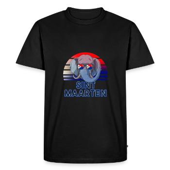 Sint Maarten - Men's Premium Organic T-Shirt - black - Front - Nico (187cm)
