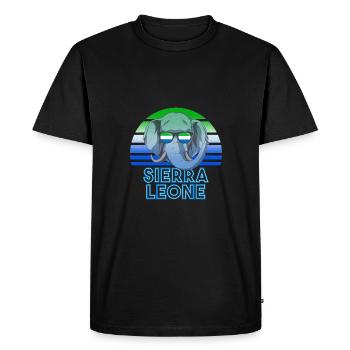 Sierra Leone - T-shirt Premium bio Homme - noir - Devant - Nico (187cm)