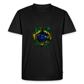 Brazil - Men's Premium Organic T-Shirt - black - Front - Nico (187cm)