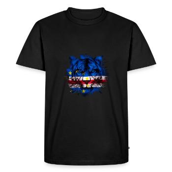 Cap-Vert - T-shirt Premium bio Homme - noir - Devant - Nico (187cm)