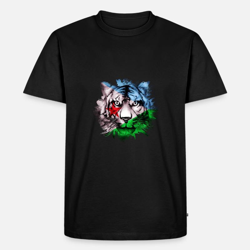 Dschibuti - Männer Premium Bio T-Shirt - Schwarz