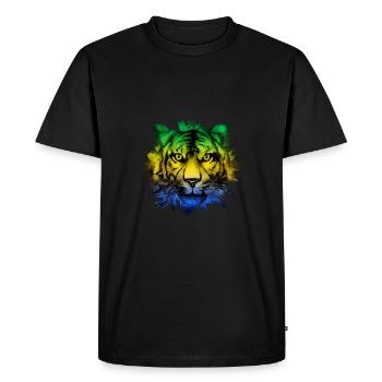 Gabon - T-shirt Premium bio Homme - noir - Devant - Nico (187cm)