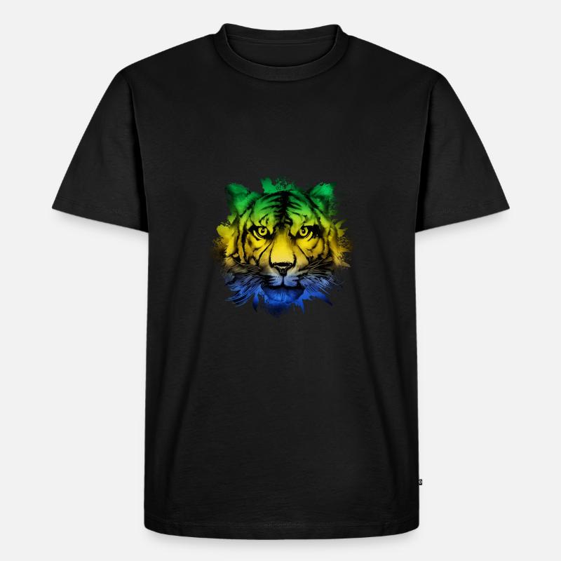 Gabun - Männer Premium Bio T-Shirt - Schwarz