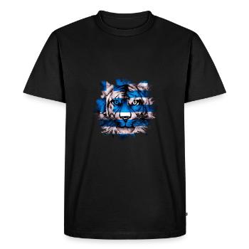 Grèce - T-shirt Premium bio Homme - noir - Devant - Nico (187cm)