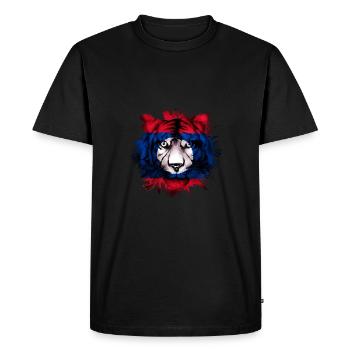 Laos - Men's Premium Organic T-Shirt - black - Front - Nico (187cm)