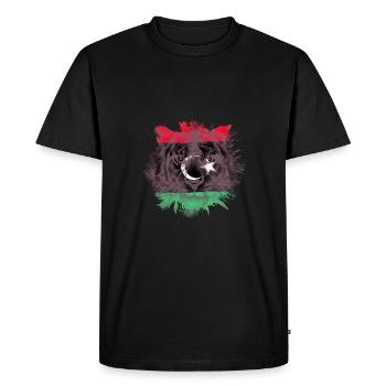 Libye - T-shirt Premium bio Homme - noir - Devant - Nico (187cm)