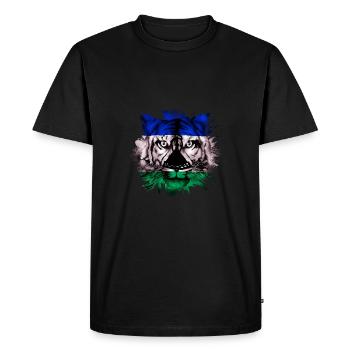 Lesotho - Men's Premium Organic T-Shirt - black - Front - Nico (187cm)