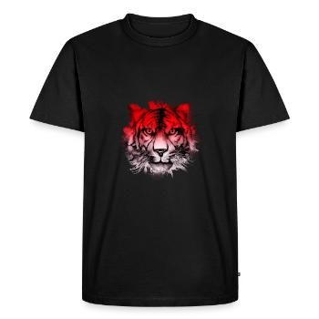 Monaco - Men's Premium Organic T-Shirt - black - Front - Nico (187cm)