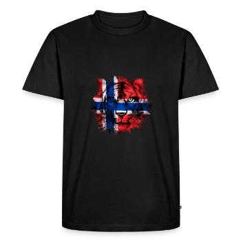 Norvège - T-shirt Premium bio Homme - noir - Devant - Nico (187cm)