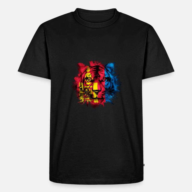 Mongolei - Männer Premium Bio T-Shirt - Schwarz