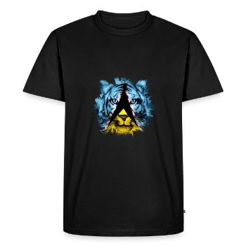 Saint Lucia - Men's Premium Organic T-Shirt - black - Front - Nico (187cm)