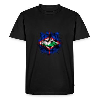 Sint Eustatius - Men's Premium Organic T-Shirt - black - Front - Nico (187cm)