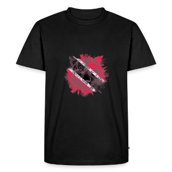 Trinité-et-Tobago - T-shirt Premium bio Homme - noir - Devant - Nico (187cm)