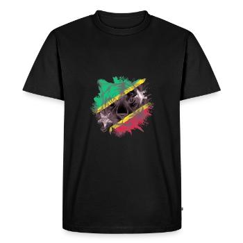 Saint-Kitts-et-Nevis - T-shirt Premium bio Homme - noir - Devant - Nico (187cm)