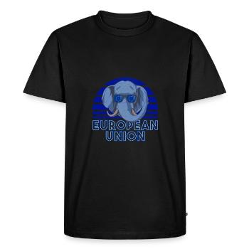European Union - Men's Premium Organic T-Shirt - black - Front - Nico (187cm)