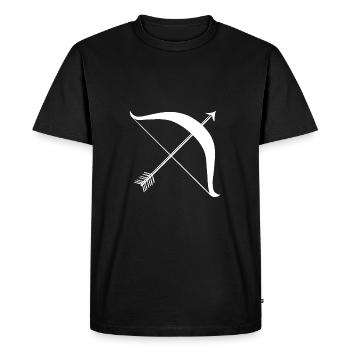 Arch Sagittarius Zodiac Sign - Men's Premium Organic T-Shirt - black - Front - Nico (187cm)