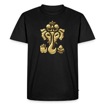 Ganesha, Elefanten Gott, Hinduismus, Yoga, Tantra - Männer Premium Bio T-Shirt - Schwarz - Vorne - Nico (187cm)