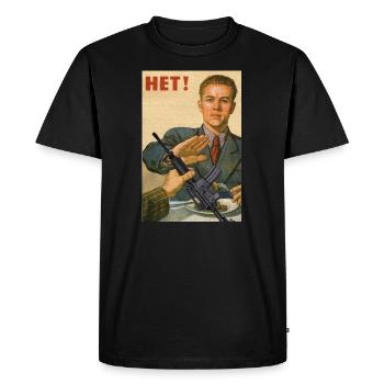 Njet M4 contre les armes Pacifisme contre la guerre - T-shirt Premium bio Homme - noir - Devant - Nico (187cm)