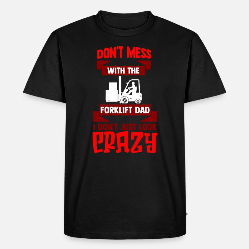 Staplerfahrer Gabelstaplerfahrer Gabelstapler - Männer Premium Bio T-Shirt - Schwarz